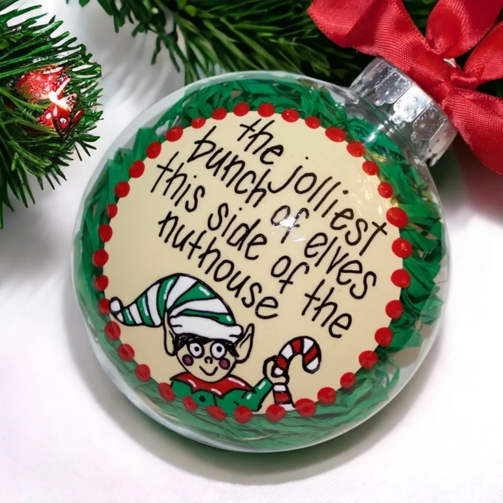 Elf Christmas Ornament: 